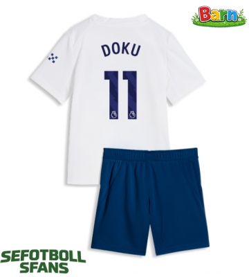 Manchester City Jeremy Doku #11 Tredjeställ Barn 2026-27 Kortärmad (+ Korta byxor)